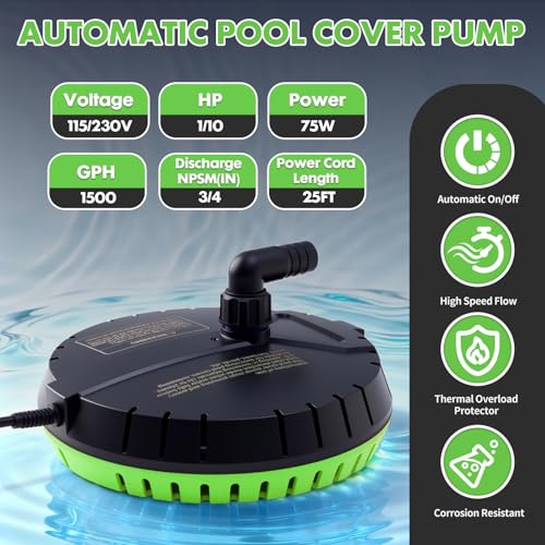Pompe automatique pour couverture de piscine bâche vide cave BKGR - 3