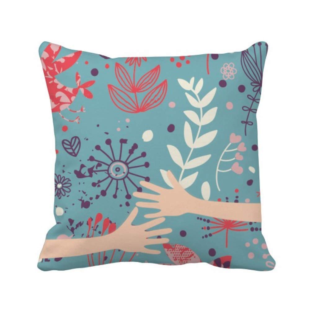 Coussin fleurs bleues DIYthinker pour une ambiance sereine et zen