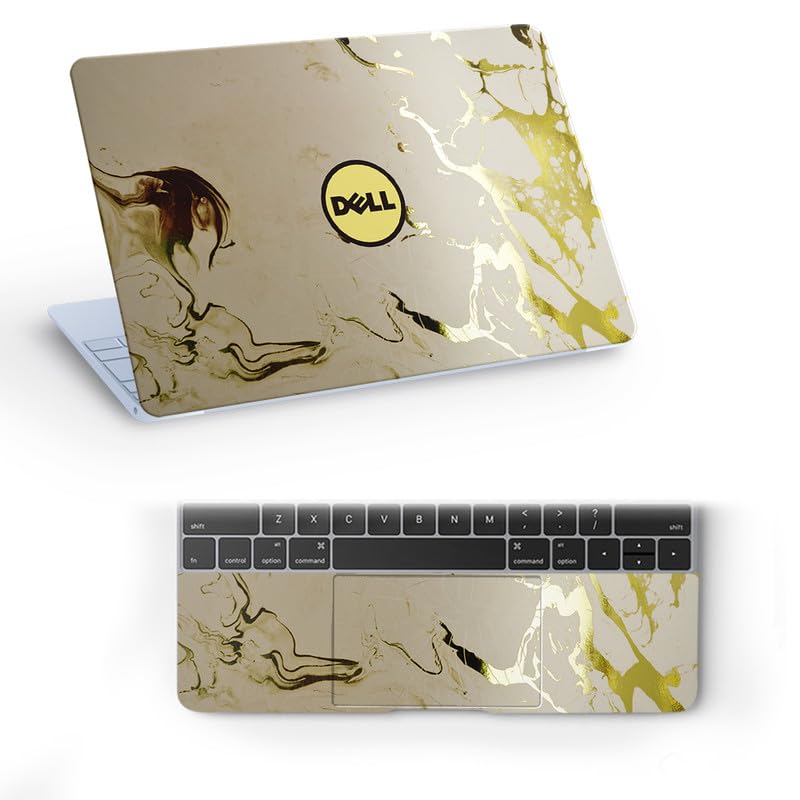Image of Galaxsia DL252 Top+Wrist Pad Vinyl Laptop Skin /Sticker /Cover for 15 to 15.6 Inches Laptops Laminated-Removable-HD Quality Compatible for Dell-(15x10 Inches)