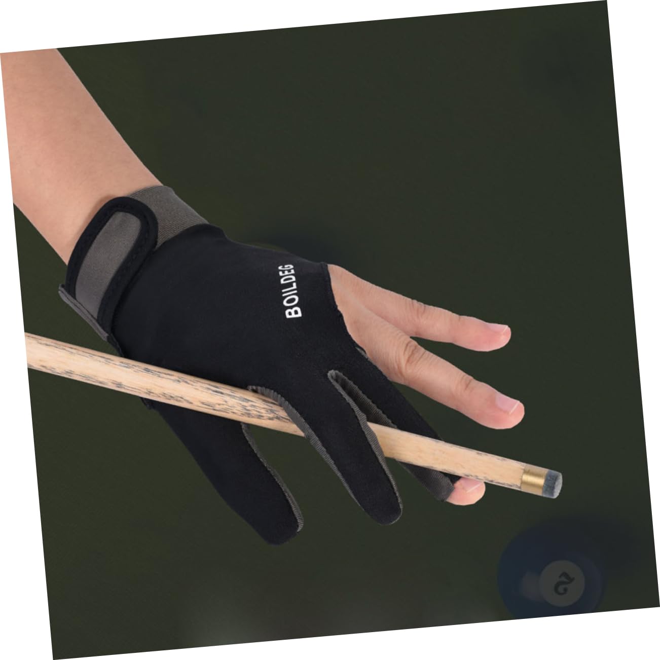SUPVOX 2 Pcs Billiard Gloves Left Hand Glove 3 Fingers Black Comfortable Non-Slip Elastic for Pool and Billiards