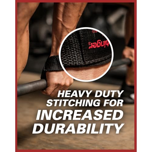 Image of Harbinger Padded Cotton Lifting Straps with NeoTek Cushioned Wrist (Pair)