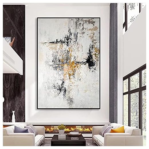 MKWDBBNM Arte de Gran tamaño Pintado a Mano Abstracto Dorado Beige Pintura al óleo sobre Lienzo Cuadro de Pared Arte Sala de Estar decoración del hogar | 70x100cm Sin Marco