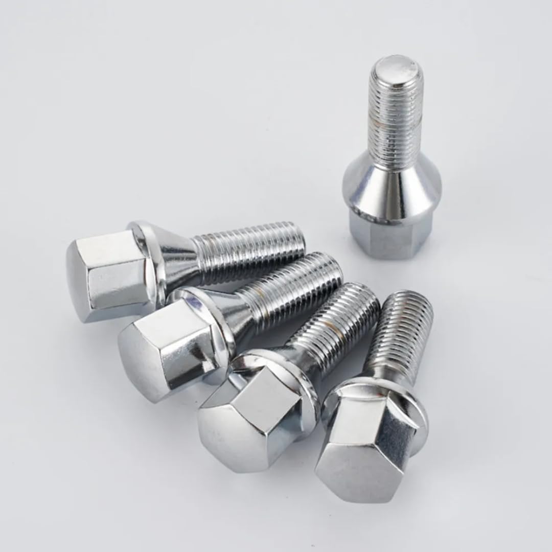 Śruby do Kół dla VW, dla Mercedesa Benz, 20 szt. śrub M14x1,5 z przedłużoną piastą koła, 17mm, sześciokąt, 28mm / 35mm / 40mm / 45mm, gwint