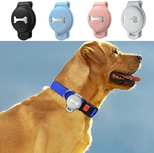 Miniatura 5 de Skywin Funda de silicona para Airtag para collar de mascotas, funda para collar de perro Air Tag que protege el dispositivo del polvo y los daños,