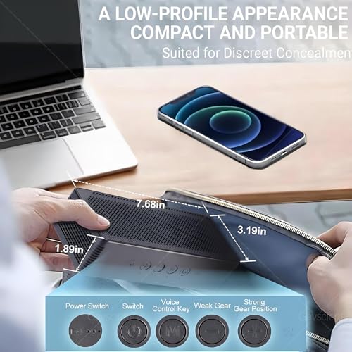 Dispositif Anti-Enregistrement Par Ultrasons, Protecteur De Confidentialité À Activation Vocale Avec Bouclier D'Interférence À 270° Pour Des Réunions Sécurisées Et Des Conversations Confidentielles