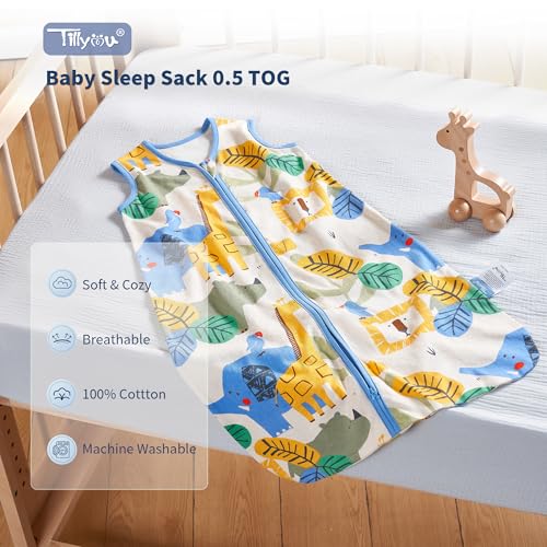 50% Off TILLYOU 2-Pack Baby Sleep Sack - Cotton Wearable Blanket - Image 4