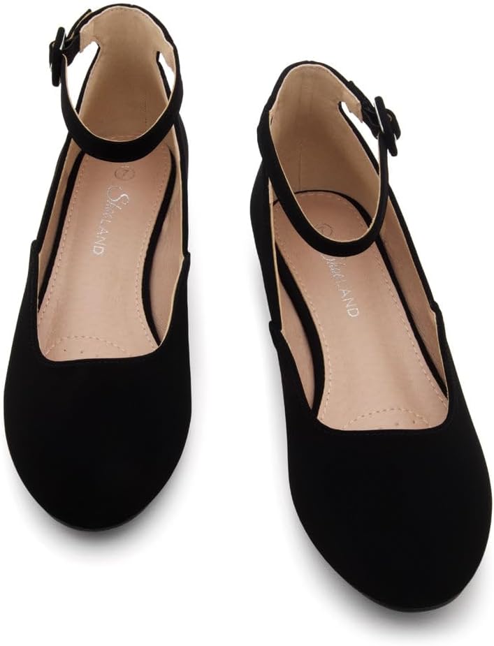 Shoe Land Women’s Flats – Dressy & Comfortable Slip-On Shoes with Low Wedge & Ankle Strap | Round Toe Ballet Flats for Work, Office, Party & Business Casual - Image 6