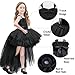 Halloween Black Tutu Dress for Girls Tulle Dresses Fairy Costume Princess Dress up for Kids Toddler Little Girl Birthday Party Outfit Size 9-10