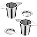 NEPAK 2 Pack Infusor de Té de Acero Inoxidable Colador Filtro con Tapa y Asa para Tazas de Té Café Ollas Té a Granel Hojas de Té Sueltas