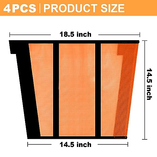 Image of Septo Boots for Horse,4 Set Mesh Shoo Boots for Horses,Horse Boots Reduce Stomping,Hoof Damage and Leg Fatigue (Orange)