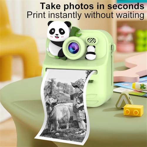 Image of Cason Instant Camera for Kids with Print,1080P HD Instant Photo Camera with Dual Cameras,2 Print Rolls,Fun Filters for Creativity for 5-15 Years Kids Supports Upto 32GB Memory (Green)