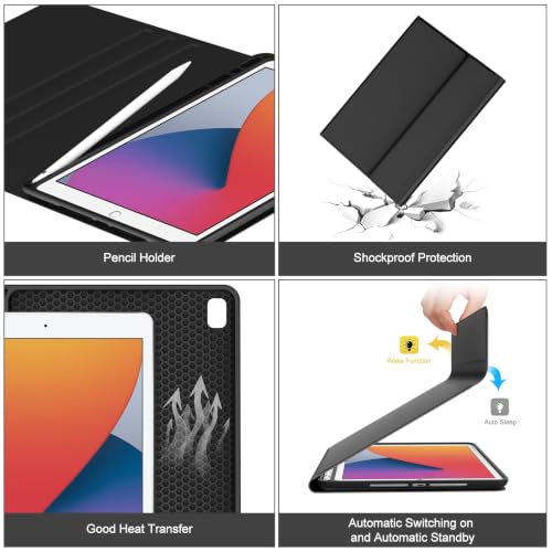 Funda de teclado para iPad 10,2 pulgadas 2021 2020 2019 teclado Bluetooth español 6