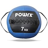 CALIDAD: Med ball hecha con una mezcla especial de ESPONJAS DE ALTA DENSIDAD y cubierta con una capa de cuero sintético cosido a máquina que la hace resistente al lanzamiento contra la pared