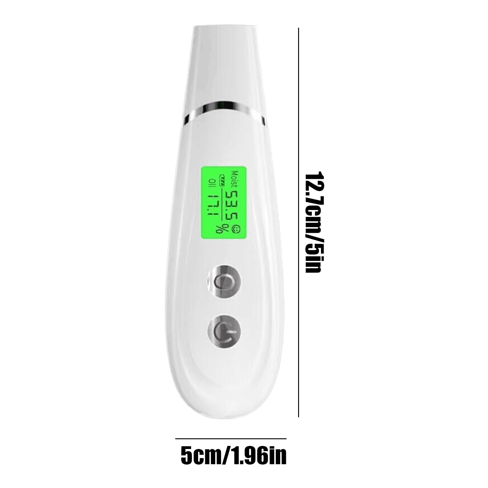 Humidimètre de la peau, analyseur de peau, outil d'affichage LCD numérique professionnel, appareil de détection d'eau et d'huile pour les soins du visage à la maison, au salon ou en voyage, 12,7 x 5,9