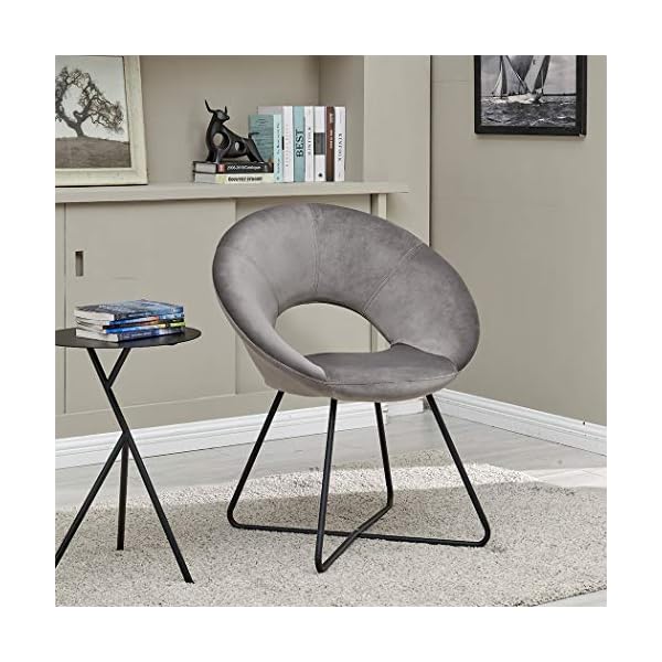 DUHOME Dining Chair Fabric (Velvet) Chair Reception Conference Chair Outstanding Design Metal Legs Colour Selection 439D - Image 8
