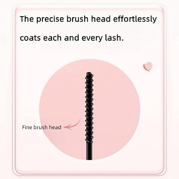 Waterproof Mascara for Tiny & Lower Lashes Small Precision Brush, Volumizing Black Formula, No Clumping, Smudge & Humidity Resistant, All-Day Wear, Hypoallergenic Eye Makeup Gift, Black (1 Pc)