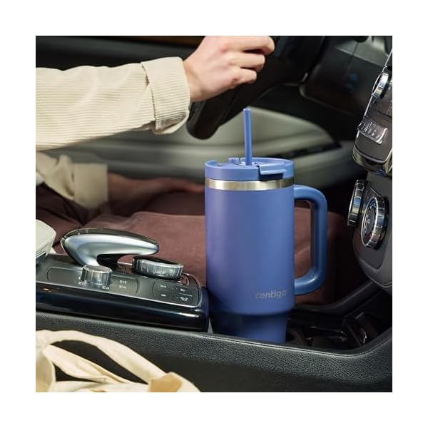 Contigo Streeterville Tumbler 1200 ml with Handle | Stainless Steel Vacuum Insulated Water Bottle with Straw and Lid | Cold for 29 Hours | Travel Mug | Thermal Flask | BPA Free - Image 3