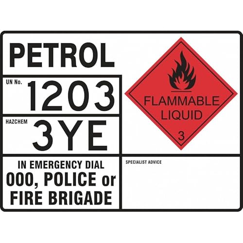 Tin sign vintage DANGEROUS GOODS PETROL VEHICLE EMERGENCY INFO PANEL +UV LAM HAZARD Plaque Poster for Bar Pub Beer Home Garage Man Cave Wall Decor 12x8 Inch