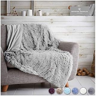 FAIRWAYUK Fluffy Faux Fur Throw 150x200 cm, Premium Longhair Warm Cosy Fluffy Blanket for Bed, Ultra Soft Comfort Fleece Throws for the Sofa, Bed, Chair, Settee, Couch, Pink
