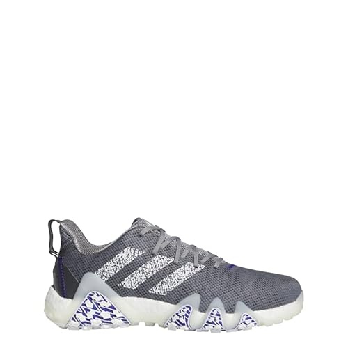 adidas Codechaos 22 Tênis de golfe masculino Spikeless, Cinza três/Calçados Branco/Cinza Seis, 38