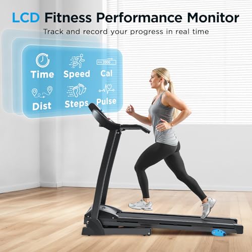 Image of JLL Folding Treadmill & Walking Pad, Under Desk Running Machine for Home Office, Smart App, Auto /Manual Incline, Shock Absorption, Compact Space-Saving Design