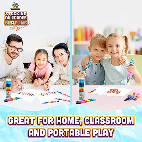 Ratatoys Stacking Crayons, 15 Pc Set, Buildable And Stackable For Drawing, Coloring, Or Arts And Crafts, Large Preschool Friendly Connect Pieces, Party Favor And Classroom Fun #TOP5