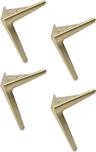 ISolay Paquete de 4 patas de metal para muebles, patas de mesa de centro de metal industrial, patas de sofá de repuesto, patas triangulares, 5