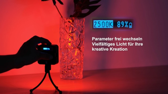 GlamPiece Videokonferenz Licht LED RGB,Dimmbare Videoleuchte 2500K-9000K, Selfie Licht mit Clip und Stativ, Mini Led… – Bild 8