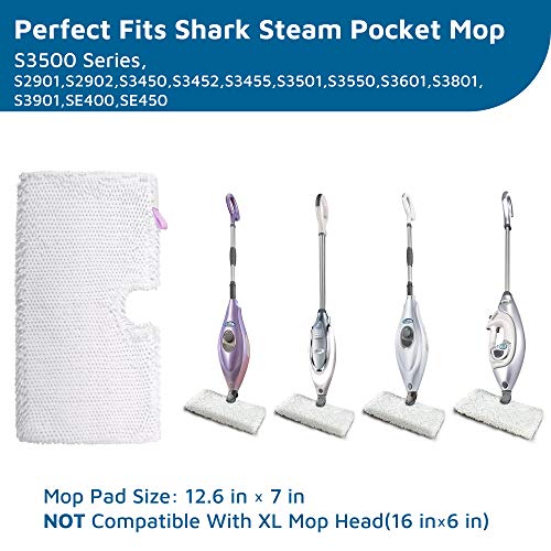 Image of F Flammi 8 Count Steam Pocket Mop Replacement Pads for Shark S3500 Series S3501 S3601 S3550 S3901 SE450 S3801CO S3601D S2901 S2902, Steam Mop Pads for Shark