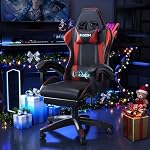 Bigzzia Massage Gaming Chair - Footrest & Lumbar