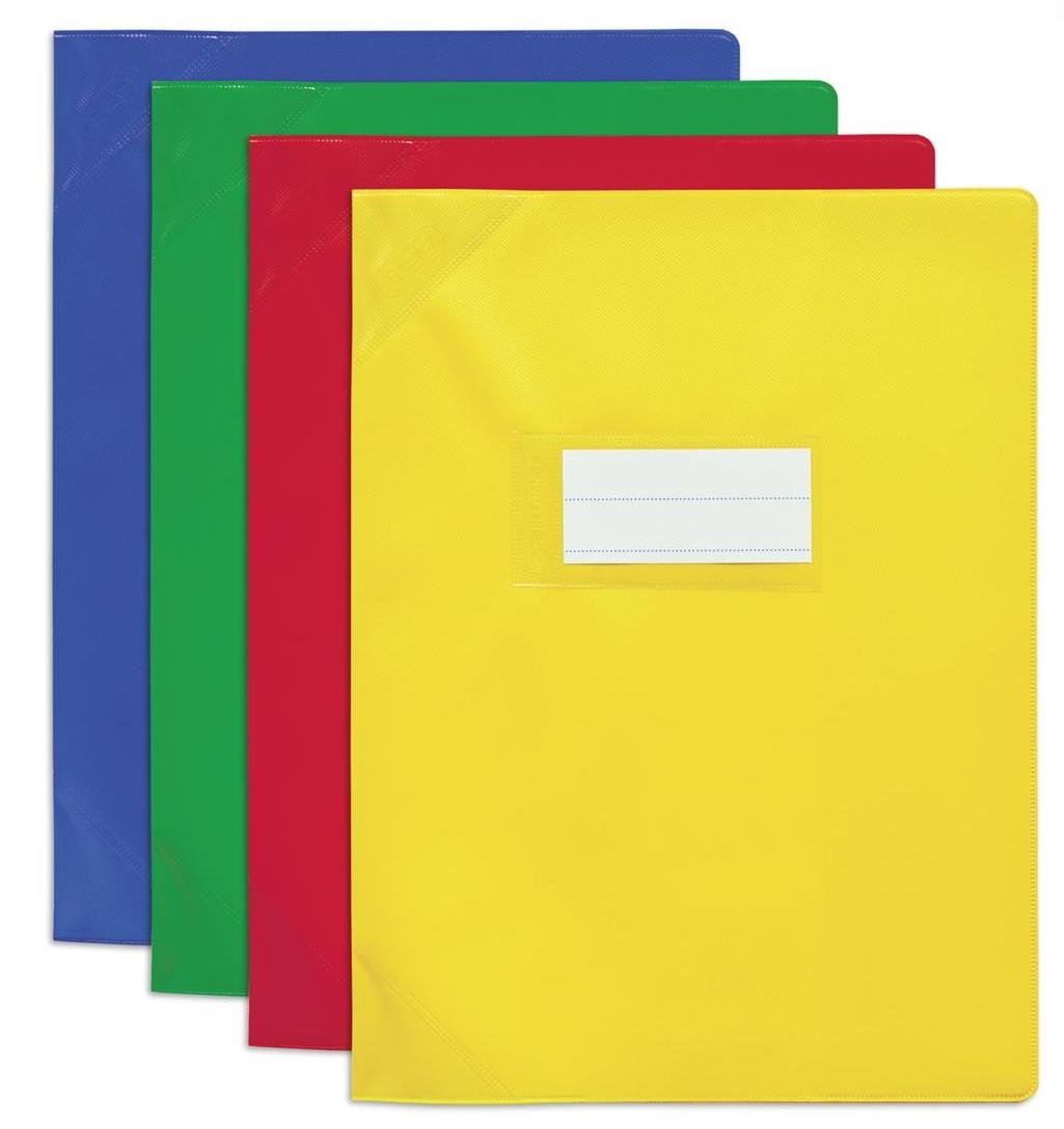 OXFORD Protège-Cahier Strong Line 24x32cm PVC Opaque 15/100ème Coloris Assortis