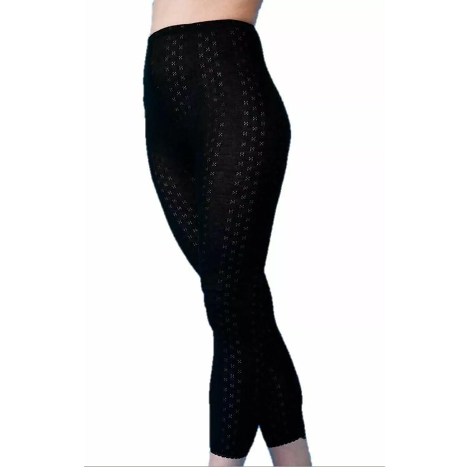 New Women's Snowdrop Thermal Long Johns Underwear Cotton Long Johns White or Black Made in The UK-image-22