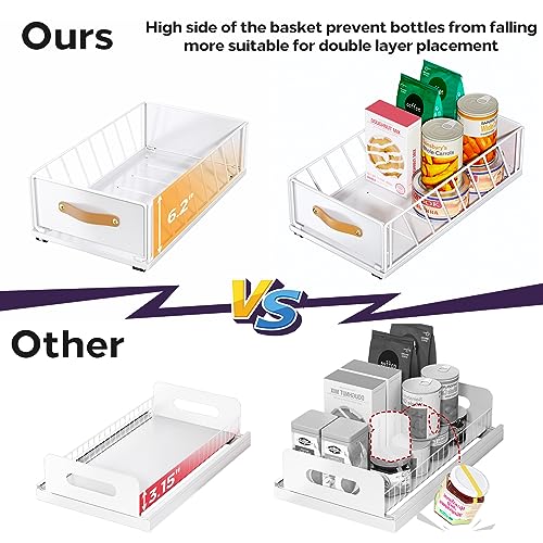 Pull-out-Cabinet-OrganizerHeavy-Duty-Slide-out-Pantry-Shelves-Drawer-Storage-with-Adhesive-Nano-FilmSliding-Mesh-Cabinet-Basket-with-Handle-for-Kitchen-Bathroom-Home-118W-X-157D-X-62HWhite