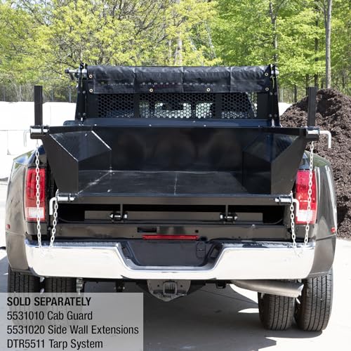 Image of Buyers Products DumperDogg 5531001 8 Foot Steel Dump Body Insert, Corrosion Resistant Black Powdercoat, Truck Dump Body Insert With Indicator Kit For 3 /4 Ton or Higher Pickup Truck