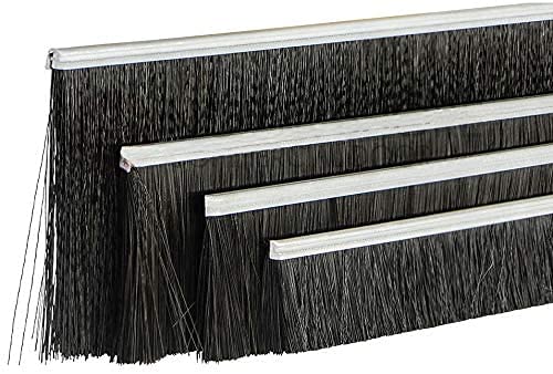 Revonobi Garage Door Weather Brush Bottom Seal. Width: 1 Wide Brush Seal. Length: 3 Feet.