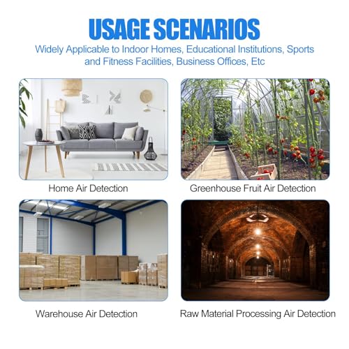 image for Walfront Air Quality Monitor Indoor CO2 Detector Carbon Dioxide Meter 