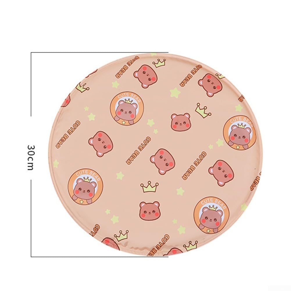DAZZLEEX Faltbares rundes Kühlgelkissen für Haustiere, bequem für Reisen und Outdoor-Aktivitäten (A 30 cm)