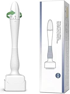 قلم ديرما ستامب رولر قابل للتعديل مع غطاء إبرة لإعادة الاستخدام لتحفيز نمو الشعر واللحية والعناية بالبشرة من زهواي