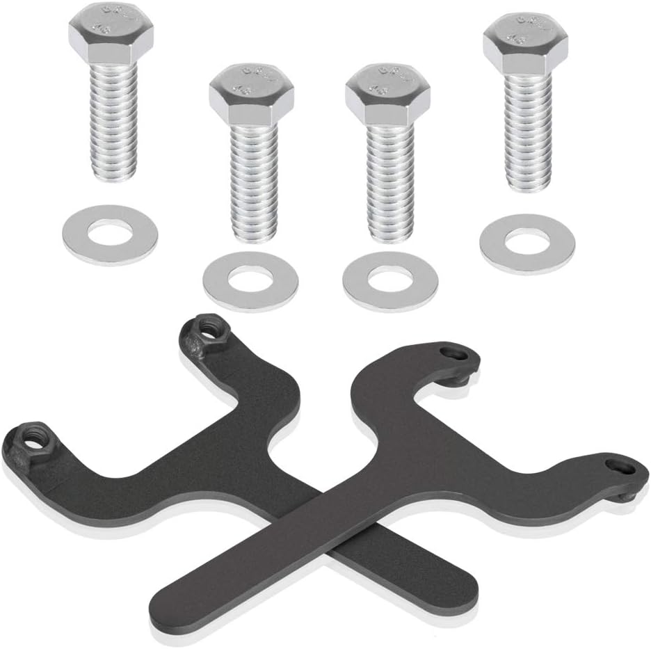 Rear Bar Pin Flag Nut Kits for Jeep - Fix Rear Upper Shock Mount, Suitable for 1984-2001 Cherokee XJ-1082 4WD 2WD (Black, 2-Set)
