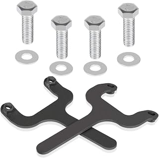 Rear Bar Pin Flag Nut Kits for Jeep - Fix Rear Upper Shock Mount, Suitable for 1984-2001 Cherokee XJ-1082 4WD 2WD (Black, 2-Set)