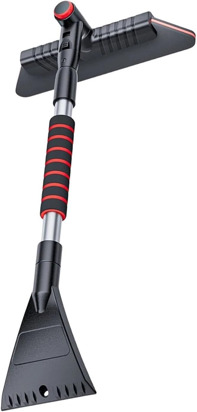 2 in 1 Extendable Ice Scraper Multifunctional Car Snow Shovel Ergonomic Handle Retractable Remover Accessories