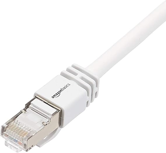 Amazon Basics Cat 7 RJ45 Gigabit Ethernet Broadband Internet Cable 3m (Pack of 1), White