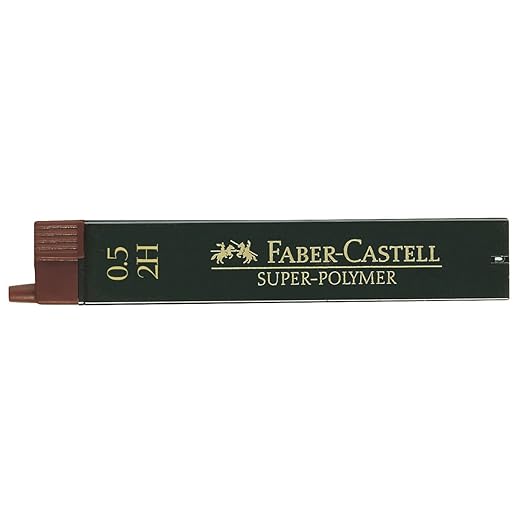 Faber-Castell - Blíster 1 Tubo De Minas Super-Polymer 0,5 2H En Oferta Faber Castell B-9065-2H - Blíster Tubo De 12 Minas, 0.5 Mm 2H, Color Negro