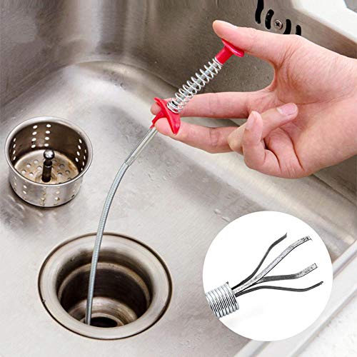 VOWAN Flexible Claw Spring Drain Cleaning Tools Kitchen Pipeline Dredge Hair Sewer Filter Clean Up The Blockage