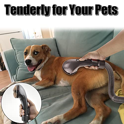 Italdos - Fellbürste für Hunde und Katzen, kompatibel mit Dyson V7 V8 V10 V11 V15 V6, mittlere und kurze Tierhaare mit flexiblem Adapter und Ein-/Aus-Taste