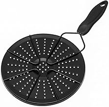 Alark BBQ Frying Gas Stove Heat Diffuser Plate For Cooking Converter Flame Reducer Iron Hot Pate Adapter For Milk Pot Tea Pan BBQ Frying Guard Simmer Ring Heat Conduction Pad For Home Kitchen Black