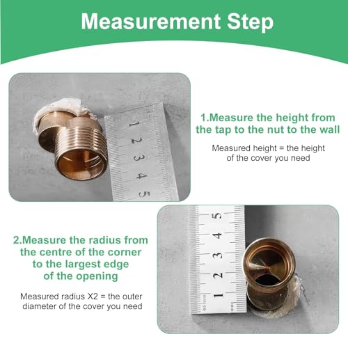 4 Stück Rosetten Abdeckung aus Edelstahl, Gewinderosette Ø 26 mm Innen 26mm x 70mm x 10mm Hochwertiges Messing Verchromt Edelstahl-Rohrabdeckung Für Armaturen Duscharmatur Wasserhahn