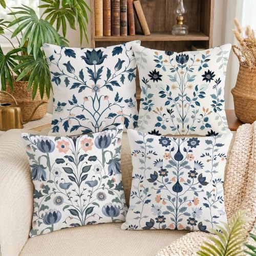Housse de coussin 65x65cm double face nordique lin imperméable