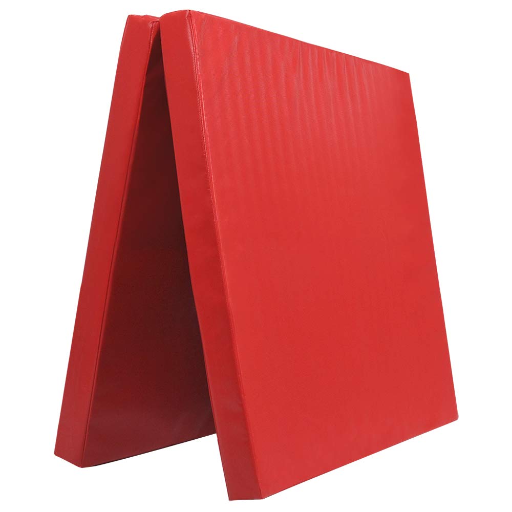 Grevinga Klappbare Turnmatte RG 35 – 200 x 100 x 6 cm - ROT - Made in Germany - Faltbare Gymnastikmatte für Fitness, Sport und Gymnastik, Rutschfest und Platzsparend, Weichbodenmatte