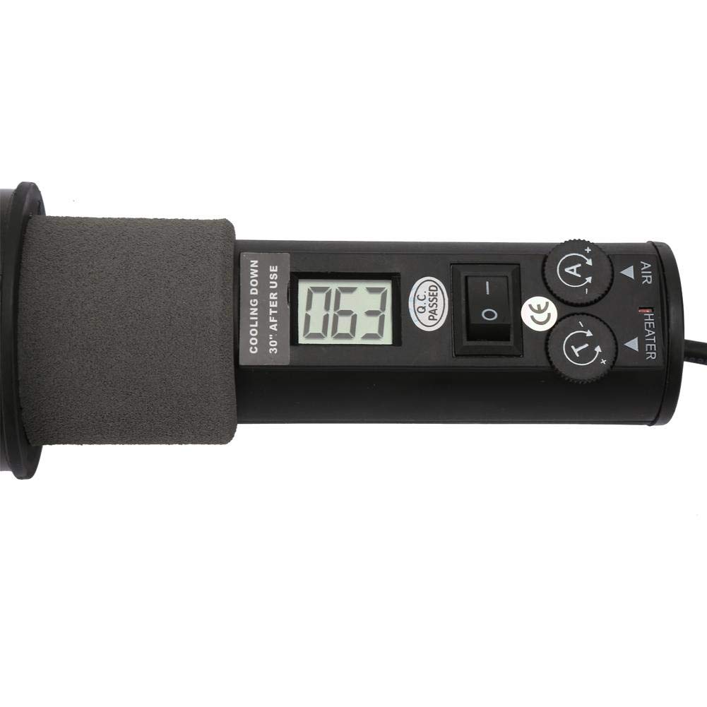 Pistola de Aire Caliente,Pistola de Calor portátil,Pistola Térmica Ajustable LCD,para la construcción, la Industria, la Industria de reparación de automóviles